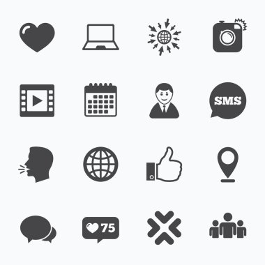 Sosyal medya simgeleri. 