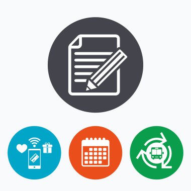 Belge işareti simgesi düzenleyin. içerik düğme Düzenle.