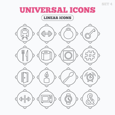 Universal icons. Fitness dumbbell 