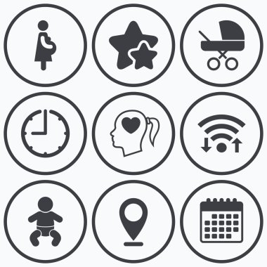 Annelik simgeler. Bebek bebek, gebelik 