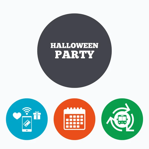 Halloween pumpkin sign icon. Halloween party. — Stock Vector