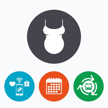 Hamile kadın gömlek işareti 