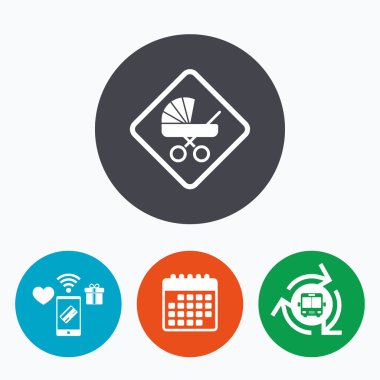 İşareti simgesi gemide bebek. Bebek uyarı simgesi.