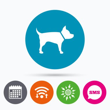 köpek işareti simgesi. Evcil hayvan sembolü.