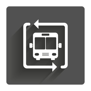 Otobüs servisi simgesi. Toplu taşıma dur sembolü.