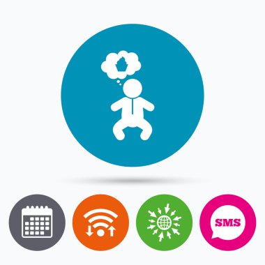 Bebek Bebek işareti simgesi.  