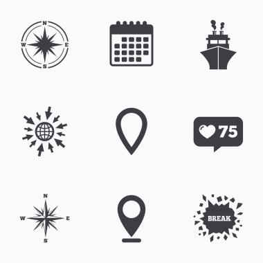 Windrose gezinti Pusula, sevkiyat teslimat.