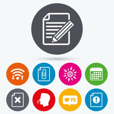 Dikkat simgeleri dosya. Ünlem işaretleri.