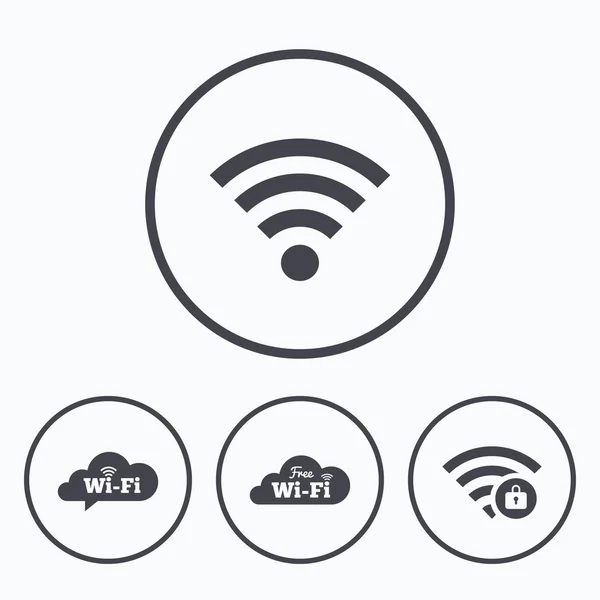 Wifi kablosuz ağ kutsal kişilerin resmi. — Stok Vektör