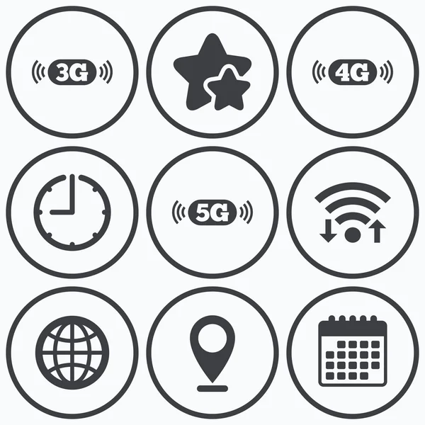 Icone delle telecomunicazioni mobili . — Vettoriale Stock