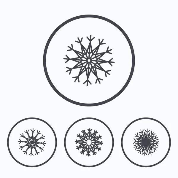 Snowflakes artistic icons. Air conditioning. — Stock Vector