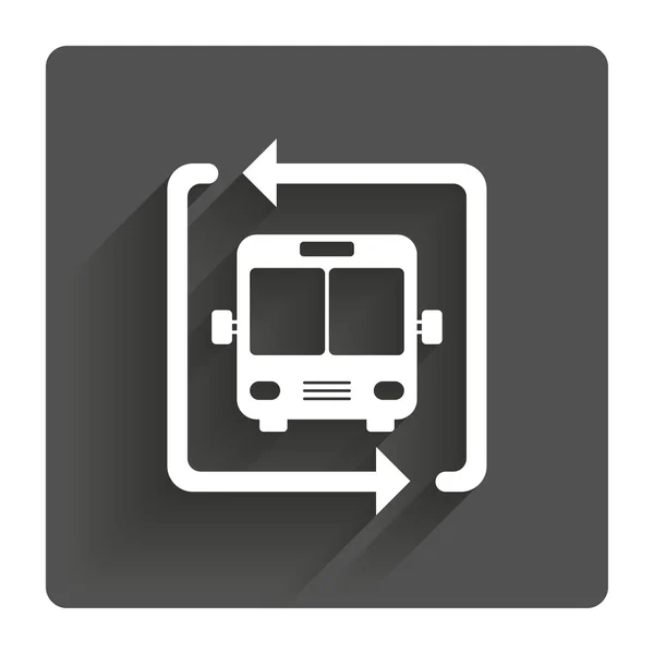 Bus shuttle icon. Public transport stop symbol. — Stock Vector