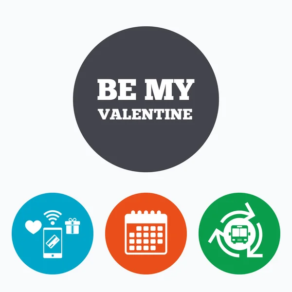 Be my Valentine sign icon. Love symbol. — Stock Vector