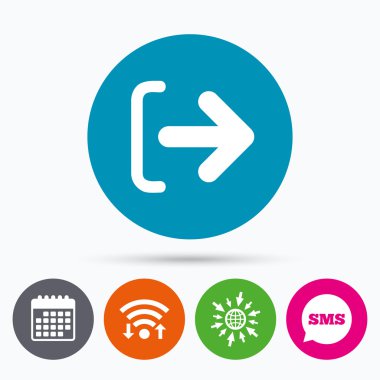 Oturum kapatma işareti simgesi.  