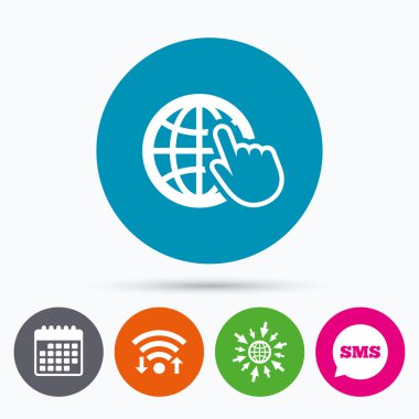 Internet işareti simgesi.  