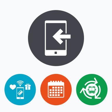 gelen çağrı işareti simgesi.  