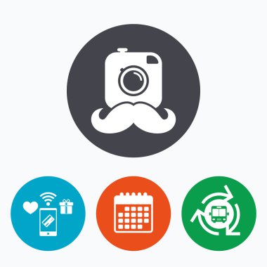 yenilikçi fotoğraf kamera işareti simgesi. Retro kamera.