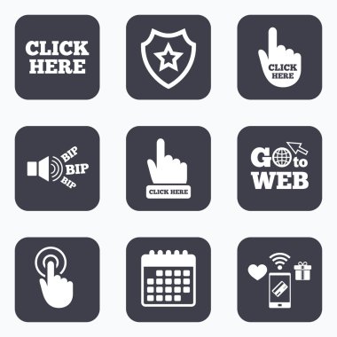 Burada işaretini tıklatın. yandan basın simgeler.