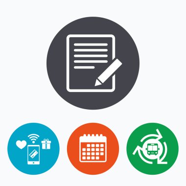 Belge işareti simgesi düzenleyin. içerik düğme Düzenle.