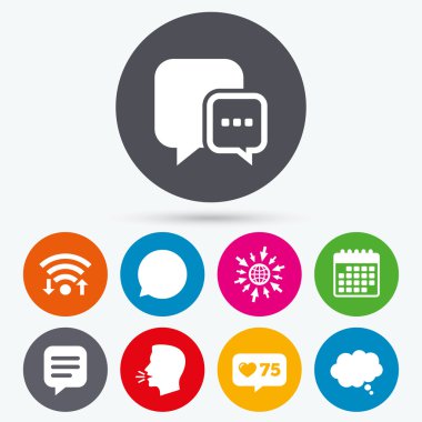 Sohbet simgeler. Komik konuşma balonu 