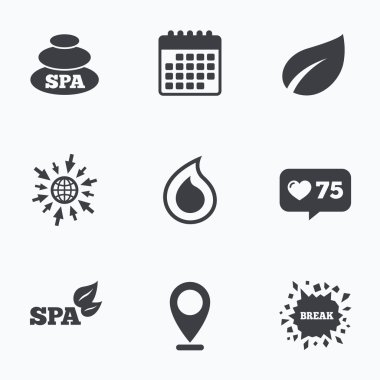 Spa simgeler taşlar.  