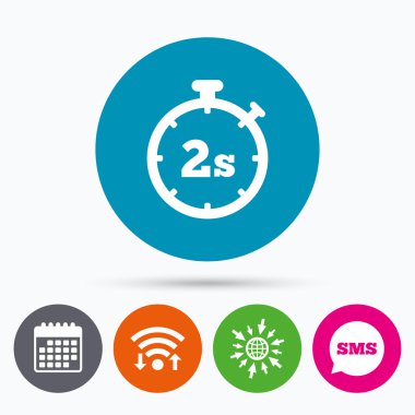 Zamanlayıcı 2s işareti simgesi.  