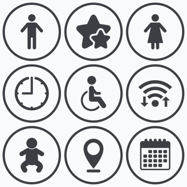 WC tuvalet simgeler.  