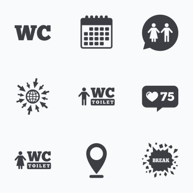 WC tuvalet simgeler. 