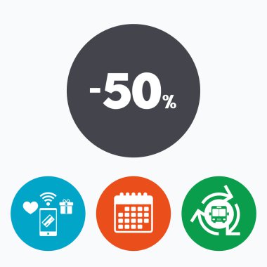 yüzde 50 indirim işareti simgesi. satış sembol.