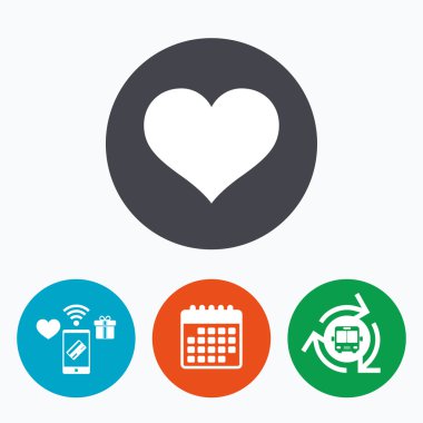 Aşk simgesi. Kalp işareti simgesi.