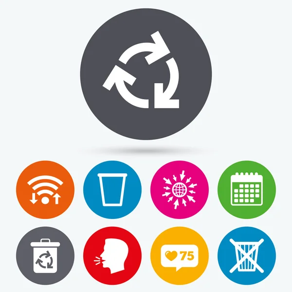 Recycle bin icons. — Stock Vector