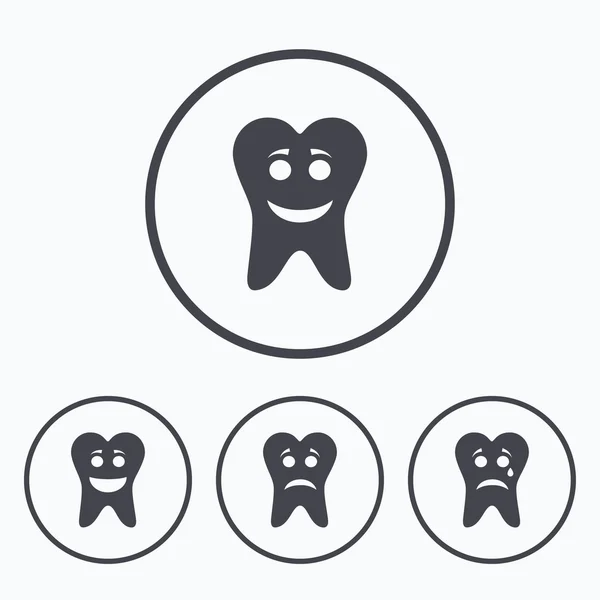 Зубна посмішка іконки обличчя . — стоковий вектор