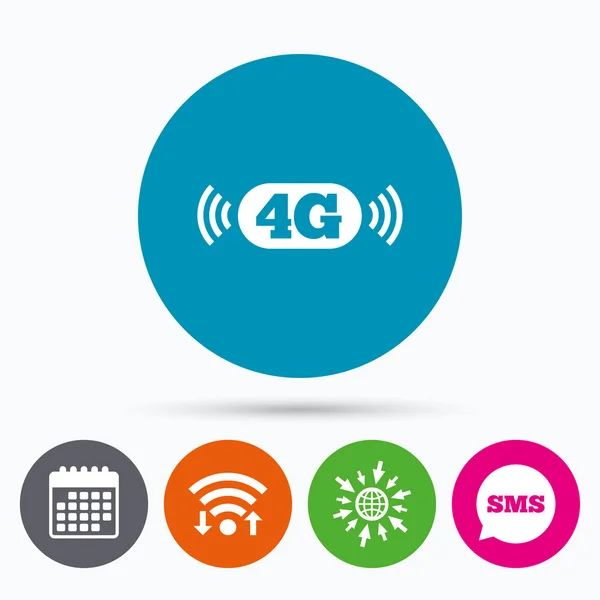 4g teken. mobiele telecommunicatietechnologie. — Stockvector