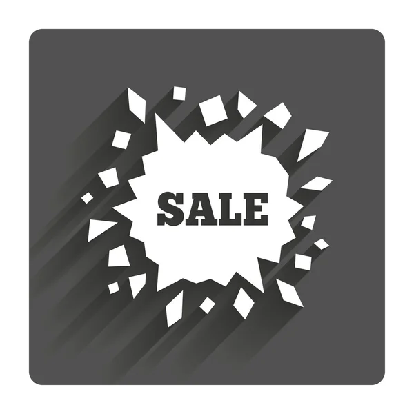 Sale icon. Cracked hole symbol. — Stock Vector