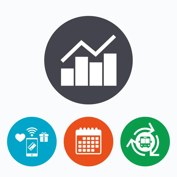 Icono de signo gráfico gráfico gráfico. Diagrama símbolo . — Vector de stock