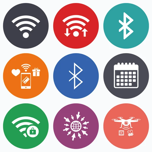 Wifi y Bluetooth icono . — Vector de stock