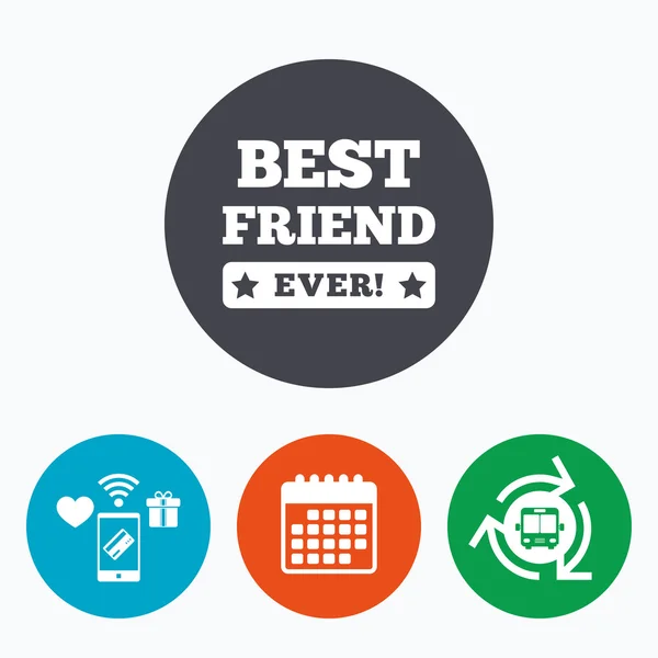 Beste vriend ondertekenen ooit pictogram. Award symbool. — Stockvector