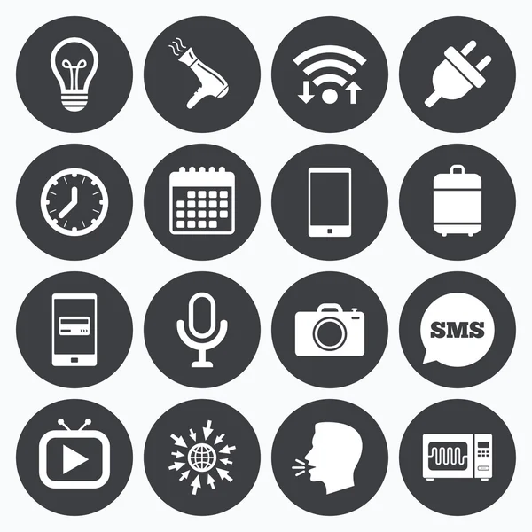 Ev aletleri, aygıt simgelerini. Elektronik işareti.