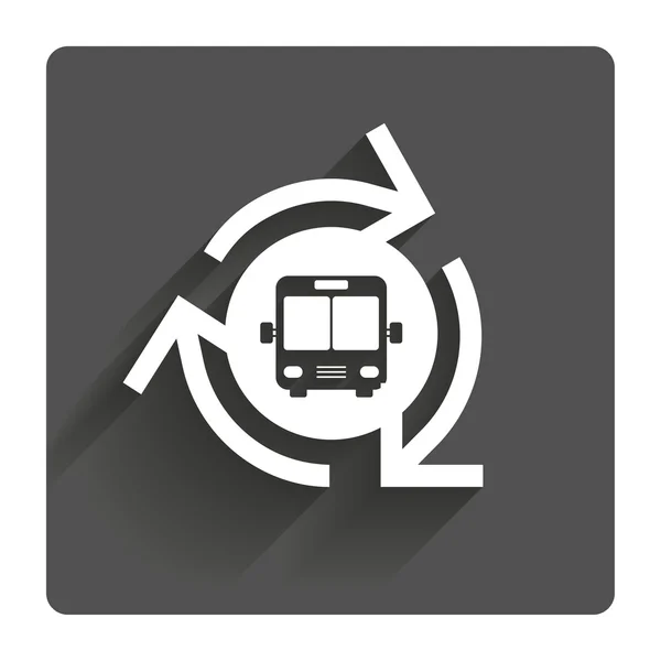 Bus shuttle pictogram. Openbaar vervoer stop symbool. — Stockvector