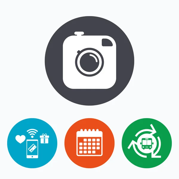 Hipster foto camera teken pictogram. retro camera. — Stockvector