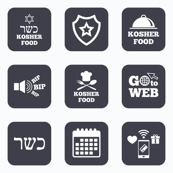 Kosher Voedsel productpictogrammen. — Stockvector