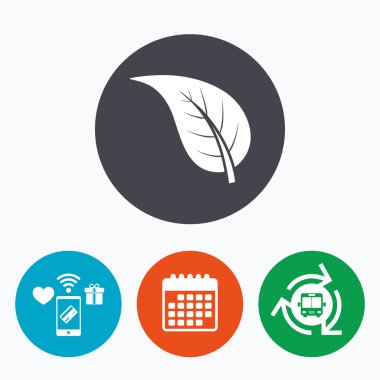 Yaprak işareti simgesi.  