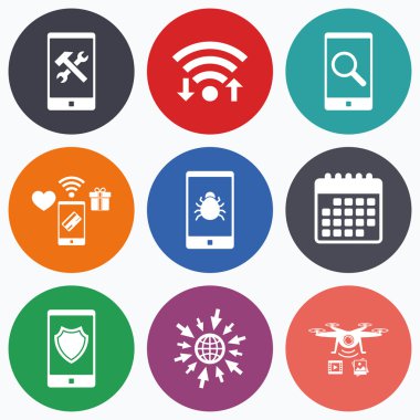 Smartphone simgeler. Kalkan koruma 