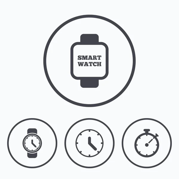 Smart Watch-klocka. Mekanisk klocka — Stock vektor