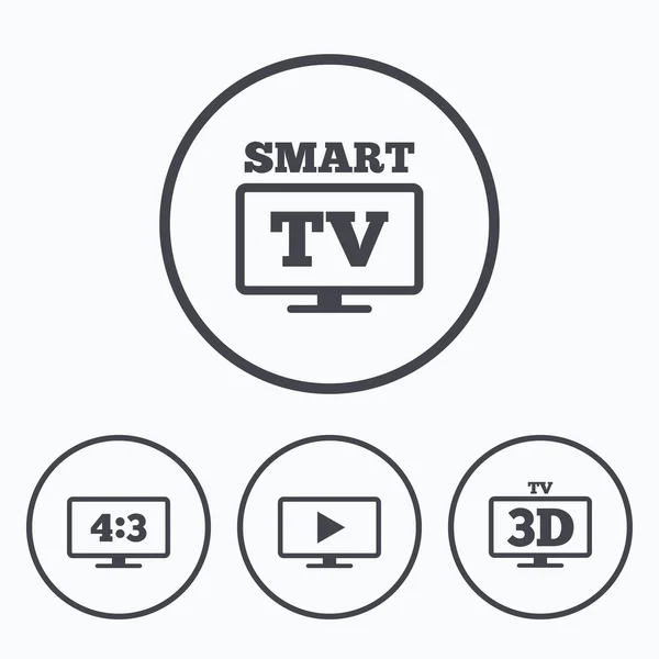 Smart TV mode icon. — Stock Vector