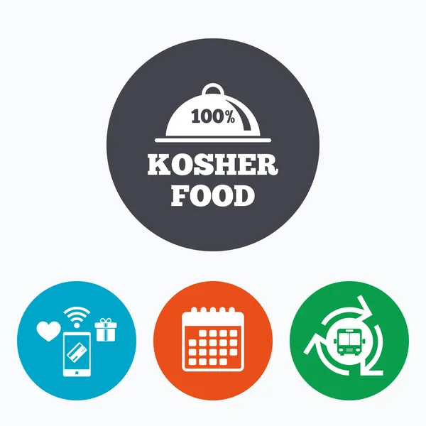 Kosher mat produkt tecken — Stock vektor