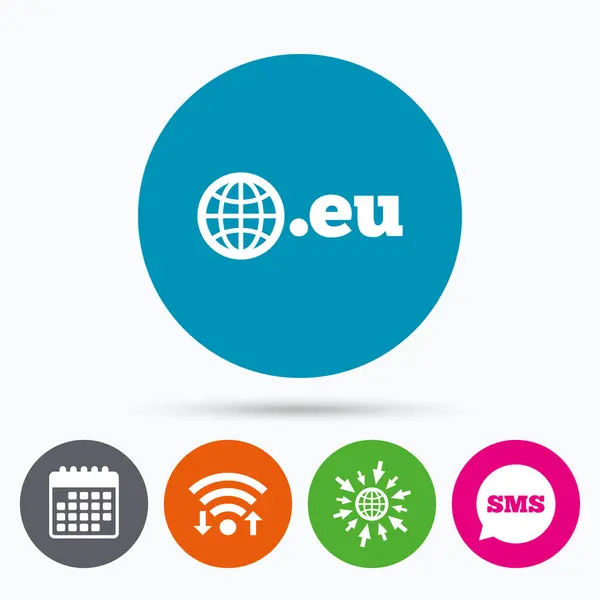 Domain eu Zeichen Symbol. — Stockvektor