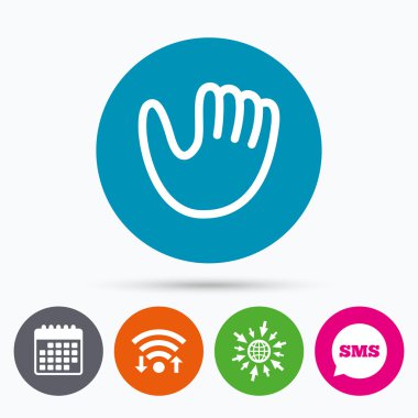 Beyzbol eldiveni işareti simgesi.  