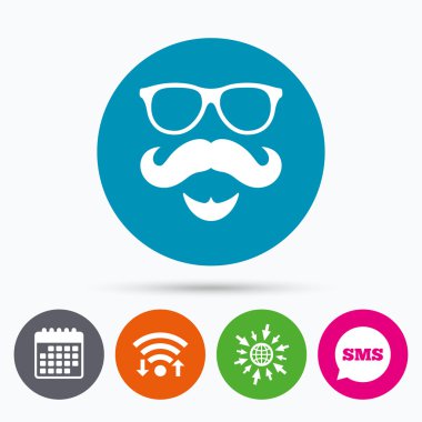 Bıyık ve gözlük işareti 