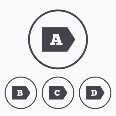 enerji verimlilik sınıfı simgeler.